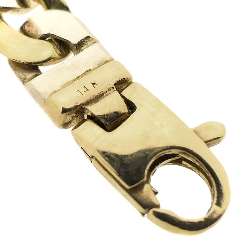 Image 7 of Two-tone gold navy link necklace; Men's | 71.5 cm