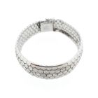 Image 1 of Silver wide link bracelet; Rhodium plated | 19 cm
