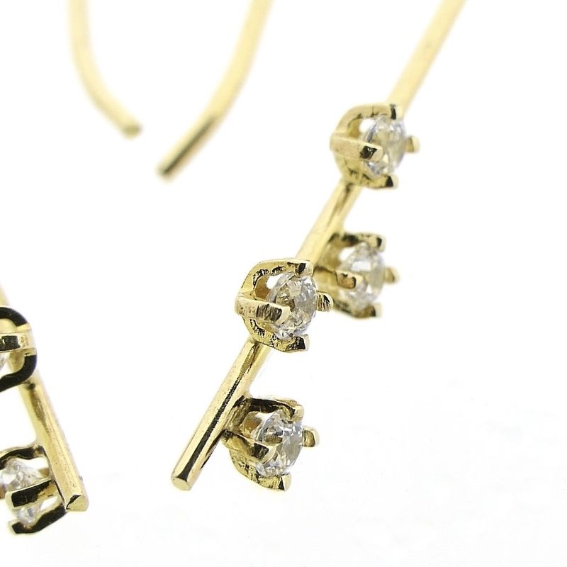 Image 3 of Gold earrings with zirconia