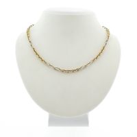 Two-tone gold fantasy link necklace; Pomellato | 41 cm