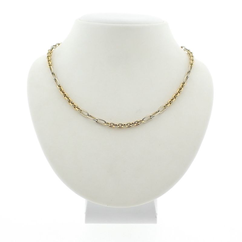 Image 1 of Two-tone gold fantasy link necklace; Pomellato | 41 cm