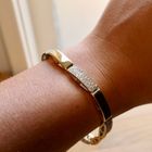 Image 13 of 18K Bicolor Gold Link Bracelet with Diamonds; 1.055 ct.
