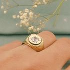 Image 4 of 8 carat large men's signet ring with zirconia