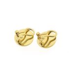 Image 5 of Vintage gold matte clip-on earrings; Ø 13.5