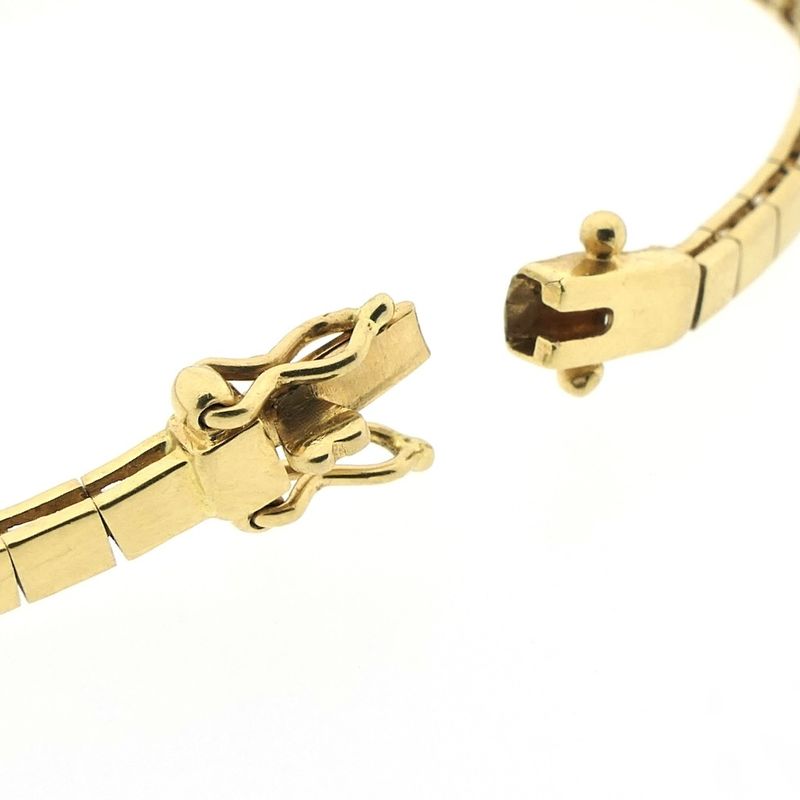 Image 6 of Gold bracelet with sapphire and diamond; 0.03 ct. | 18 cm