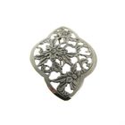 Image 4 of Large silver brooch | Floral design