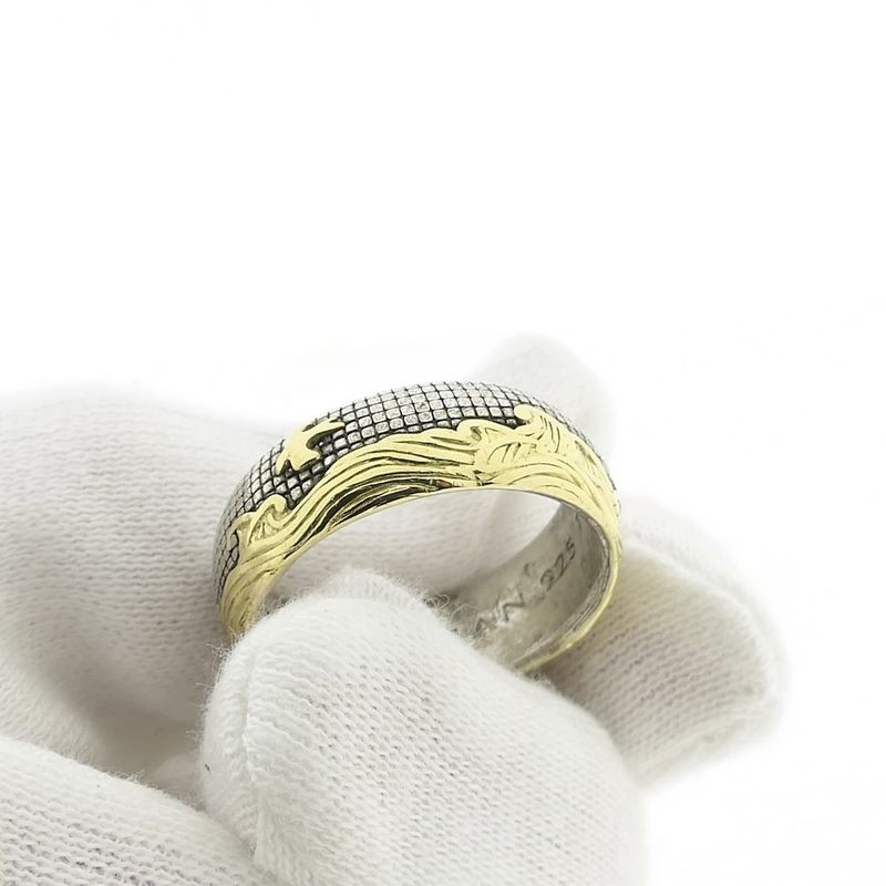 Image 7 of Bicolor waves ring; Men | David Yurman