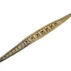 Image 5 of Gold herringbone link bracelet with diamonds; 0.28 ct.