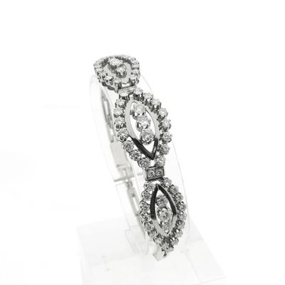 Image 1 of Exclusive white gold bracelet with diamond; approx. 5.0 ct.