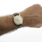 Image 8 of Omega Geneva 'Zephyr Dial' 14720 2; Vintage 18k gold watch