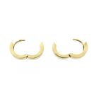 Image 4 of Two-tone gold hinged hoop earrings; Ø 14.7 mm