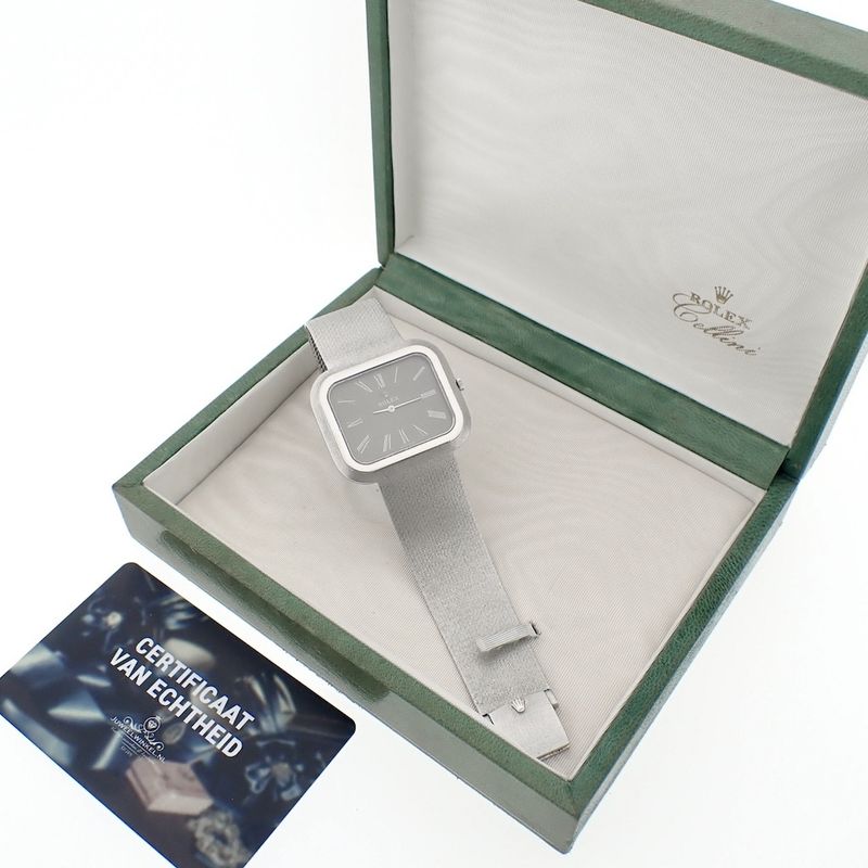 Image 19 of Rolex Cellini; Vintage 18k white gold men's watch