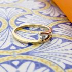 Image 3 of Two-tone gold ring with diamond; 0.07 ct.