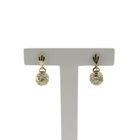 Image 1 of Gold ball stud earrings with zirconia