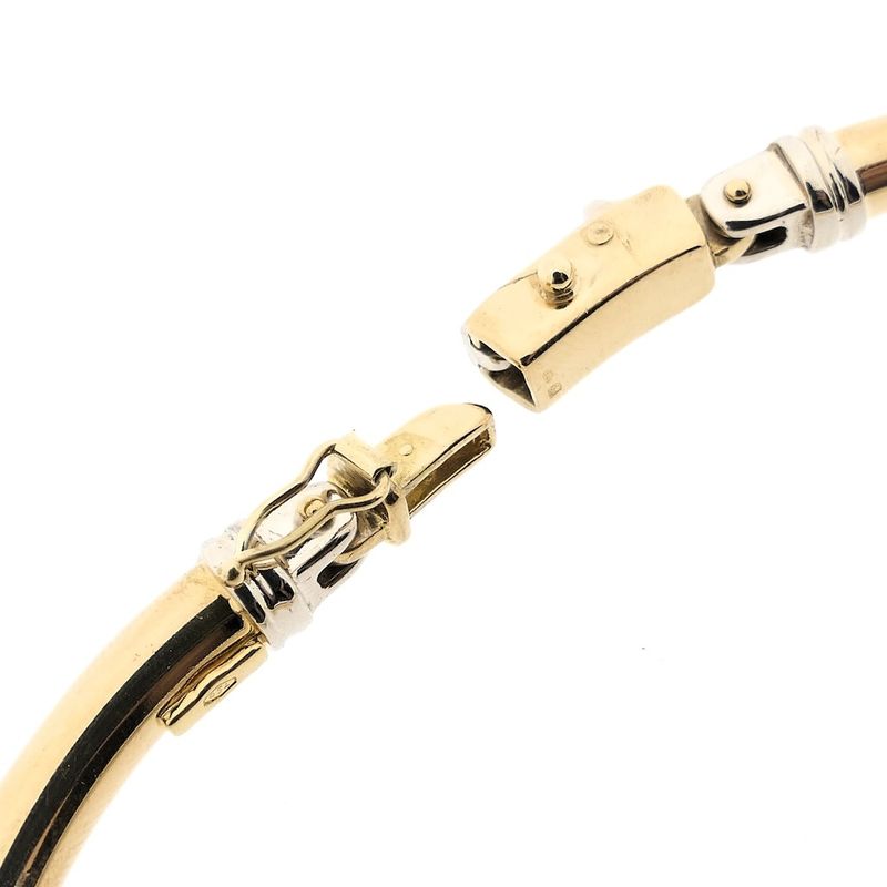 Image 4 of Two-tone gold bar bracelet