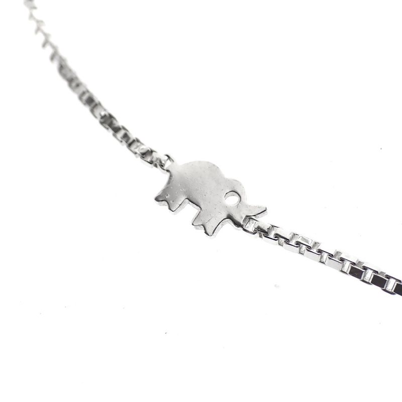 Image 2 of Silver Venetian link bracelet with elephant charms
