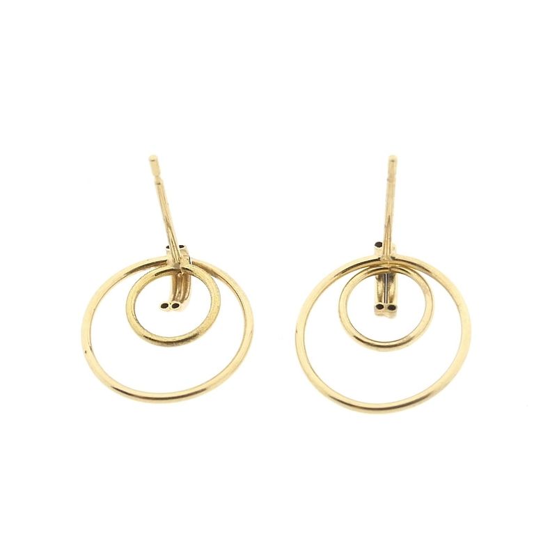 Image 7 of Gold stud earrings | Circles