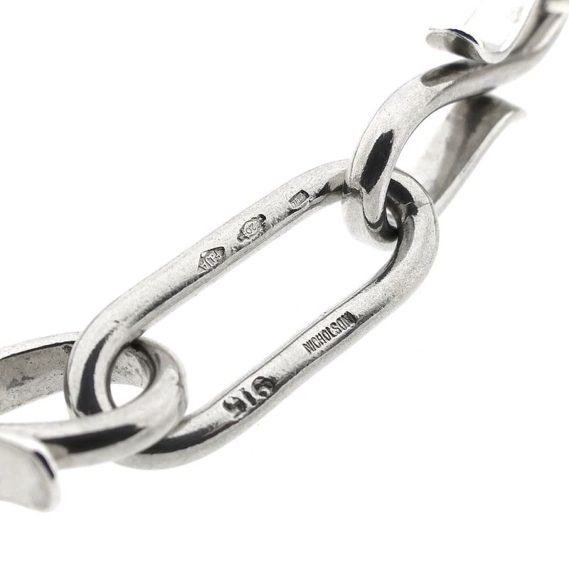 Afbeelding 5 van Zilveren fantasieschakel ketting | 74 cm