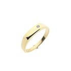 Image 1 of Gold Jeunesse pinky ring with diamond; 0.015 ct.
