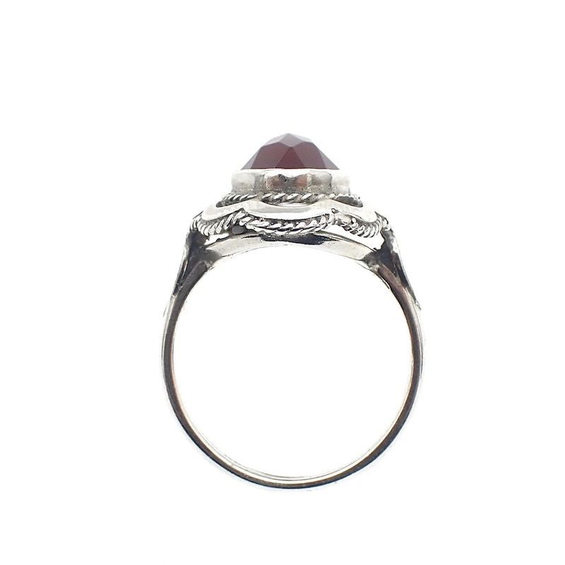 Image 3 of Silver ring with carnelian | Antique