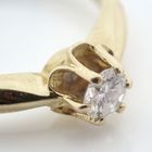 Image 6 of Gold solitaire ring with diamond; 0.17 ct.