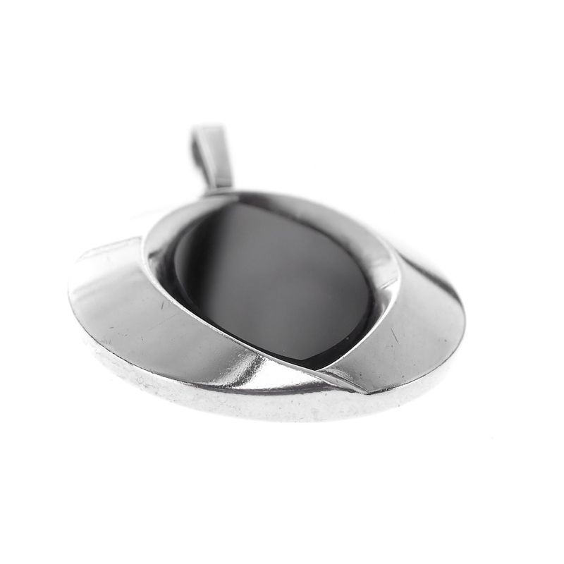 Image 5 of Silver abstract pendant with onyx stone