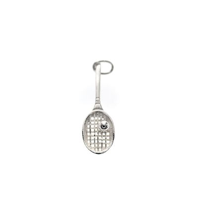 Image 1 of Silver charm; Tennis racket