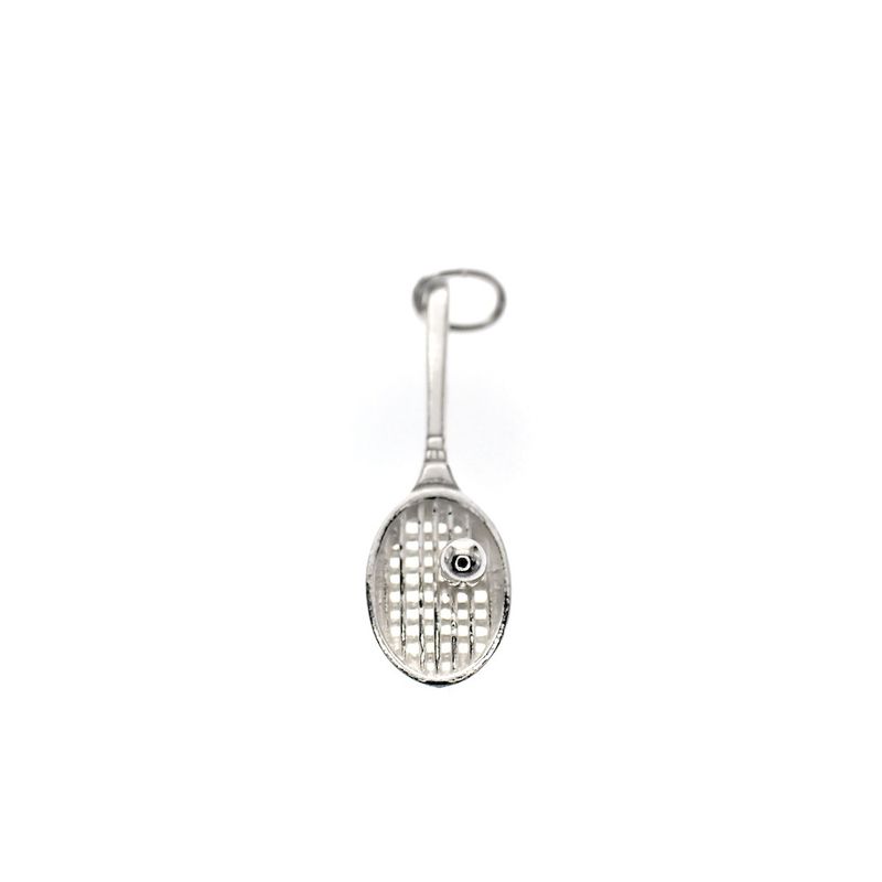 Image 1 of Silver charm; Tennis racket