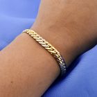 Image 9 of Tricolor gold gourmet link bracelet