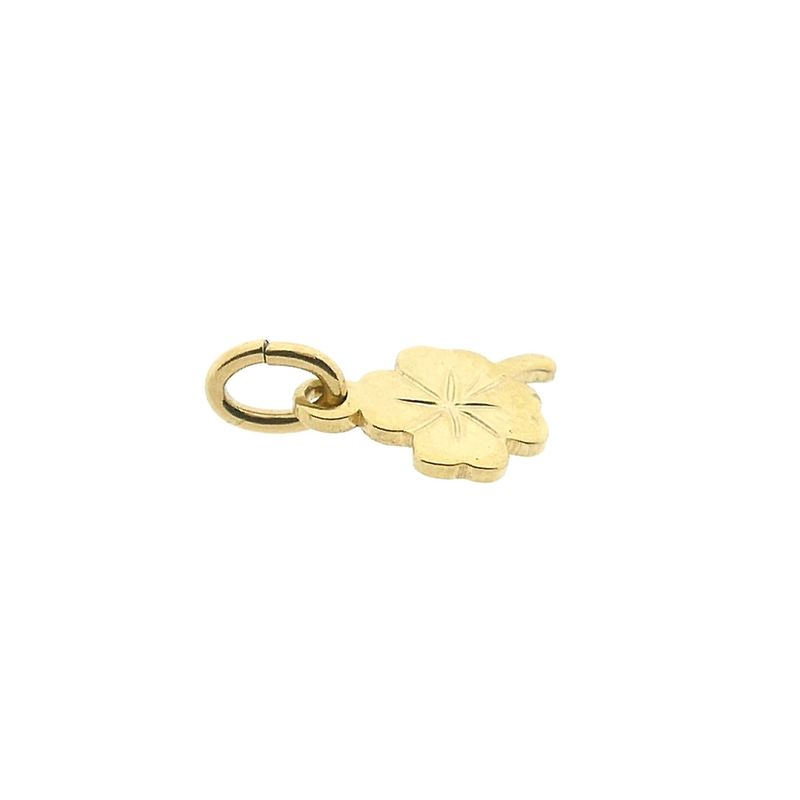 Image 6 of Gold four-leaf clover charm