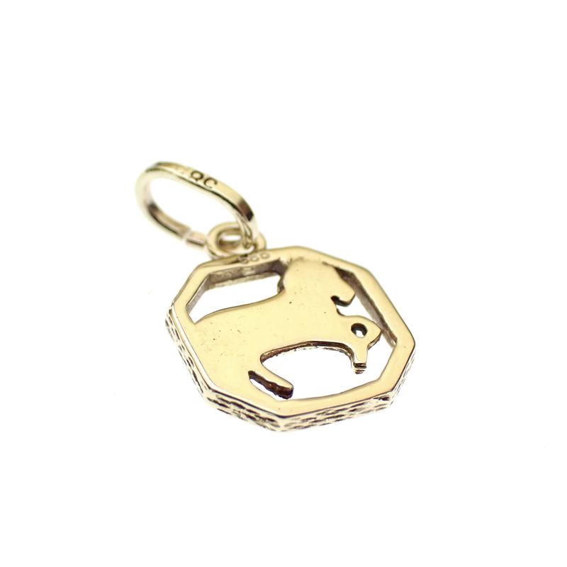 Image 5 of Gold zodiac sign pendant; Aries