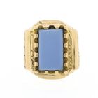 Image 7 of Gold seal/pink ring with blue layered stone