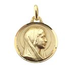 Image 1 of 18 carat gold coin pendant of Mary