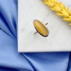 Image 2 of Gold ring with yellow tiger's eye | Vintage