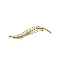 Vintage gold feather brooch