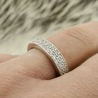 Image 9 of Silver pavé row ring with zirconia