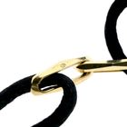 Image 6 of Forever Knots® Handmade Black Satin Bracelet with Gold Link