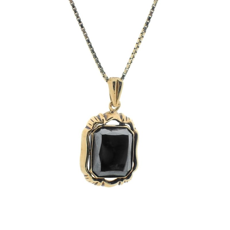 Image 6 of Vintage gold pendant with hematite