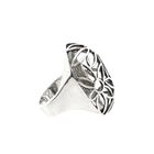 Afbeelding 6 van Zilveren gebolde florale ring 