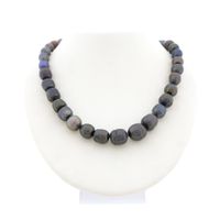 Gold pearl necklace; Tahitian pearls | 43 cm