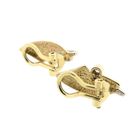 Image 5 of Two-tone gold clip-on earrings with diamonds; 0.04 ct.