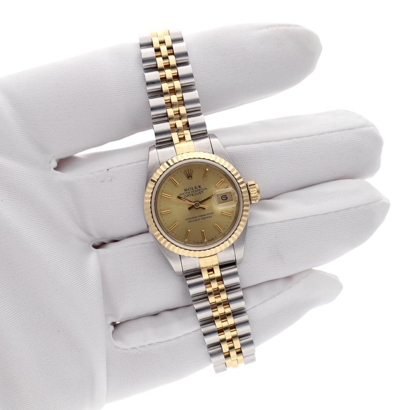 Image 14 of Rolex Lady-Datejust 26mm 69173; Vintage 18k gold/steel women's watch