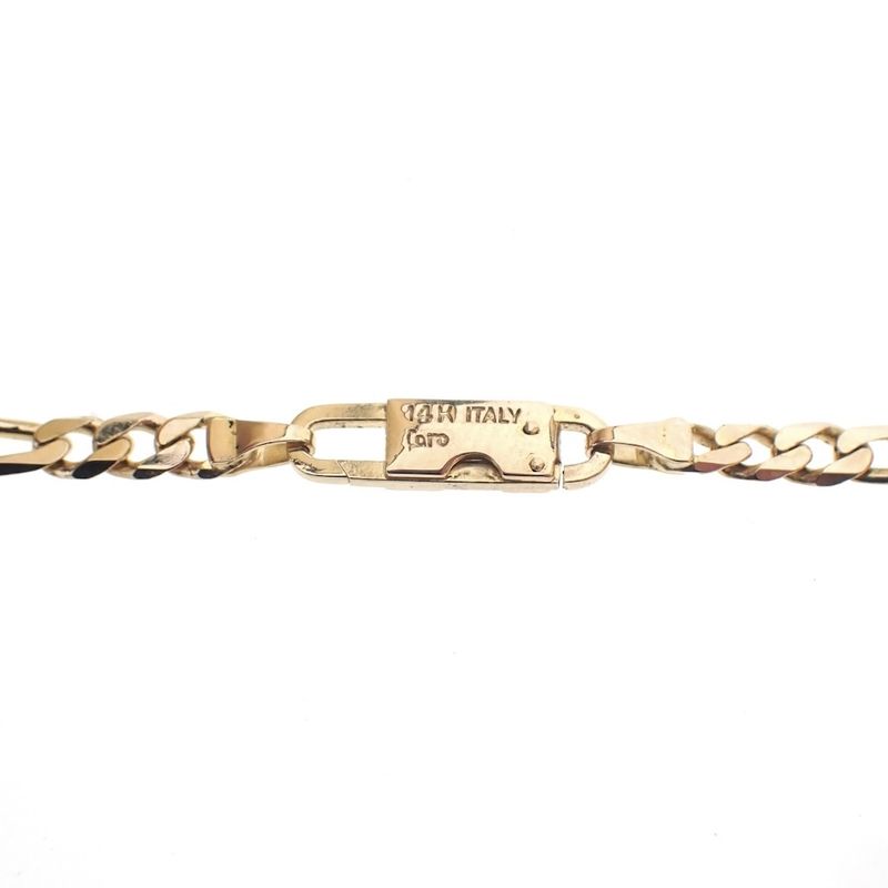 Image 3 of Gold long Figaro link chain