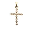 Image 1 of Gold pendant of the cross with zirconia