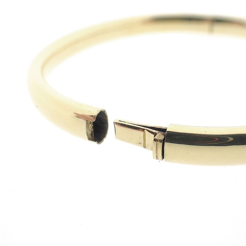 Image 7 of Gold smooth slave bracelet | Ø 60 mm