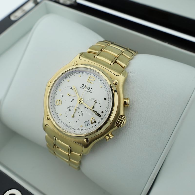 Image 24 of Ebel 1911 Le Modulor Chronograph E8137241; 18k gold men's watch