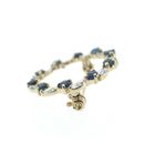 Image 4 of Gold brooch with sapphire and diamonds | 0.05 ct.