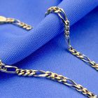 Image 8 of Two-tone gold Figaro link bracelet