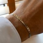 Image 9 of Two-tone gold navy link bracelet