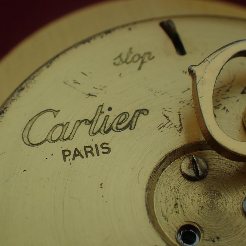 Image 6 of Cartier Baignoire Table Clock/Alarm Clock; Enamel; Mechanical